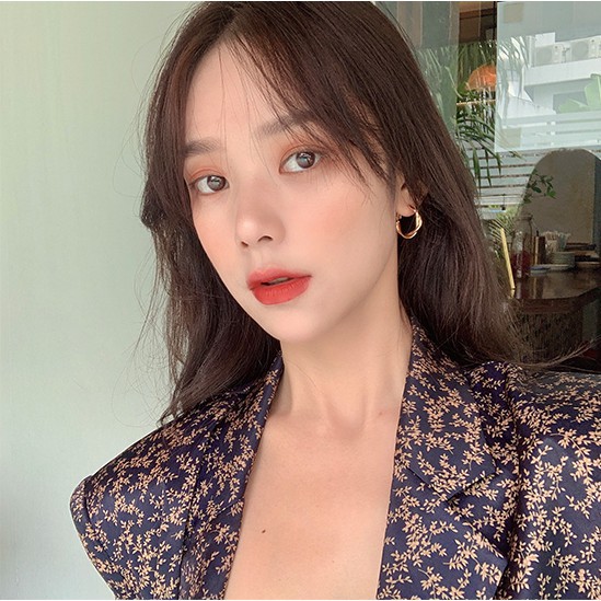 Hoa tai S925 dạng vòng xoắn phong cách Hàn Quốc thời trang dành cho nữ