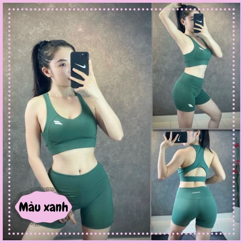 [Tặng Đệm Nâng Ngực] Set Bộ Đùi Tập Gym Nữ