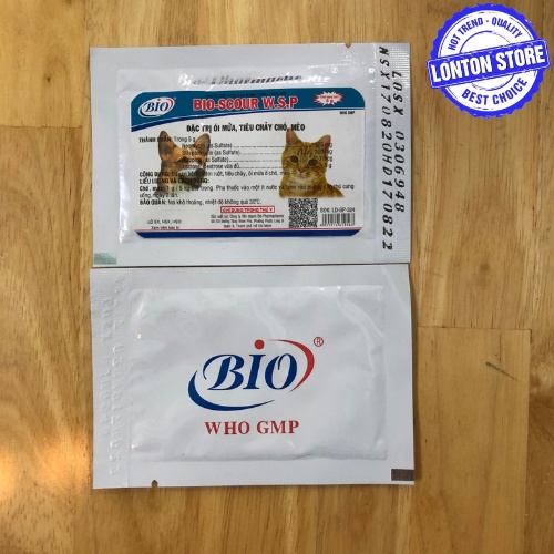 BIO Scour Gói 5g-Hỗ trợ kiểm soát viêm ruột, nôn, tiêu chảy ở chó mèo - Lonton store &amp; Bio