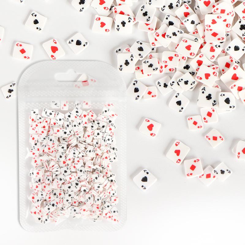 Túi 10g Charm Bài Tây Bằng Gốm Mềm | Xì Cơ Rô Chuồn Bích | Trang Trí Móng