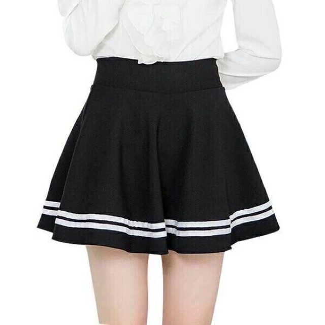 Chân váy tennis xoè 2 đường viền