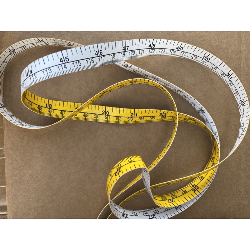 Thước dây vàng trắng bảng nhỏ 150cm bên CM bên INCH và