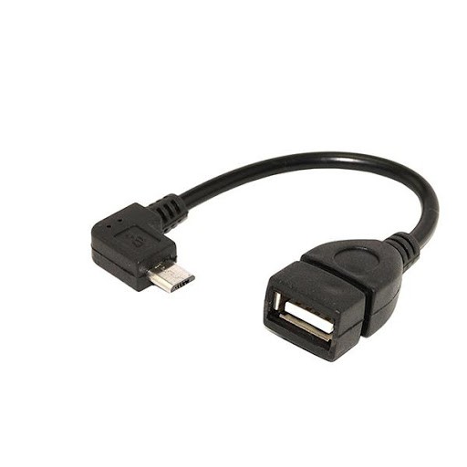Cáp OTG Micro USB To USB Bẻ cong góc 90 độ  - Loại zin bóc thiết bị