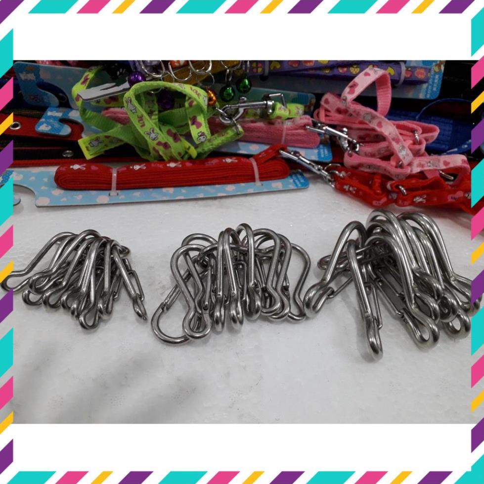 Thú Y. Móc chống xoắn inox 304, móc xích chó mèo, móc khóa