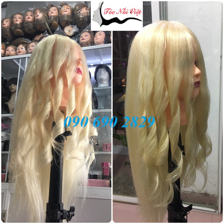 Đầu Manocanh học bới tóc cô dâu 85% tóc thật