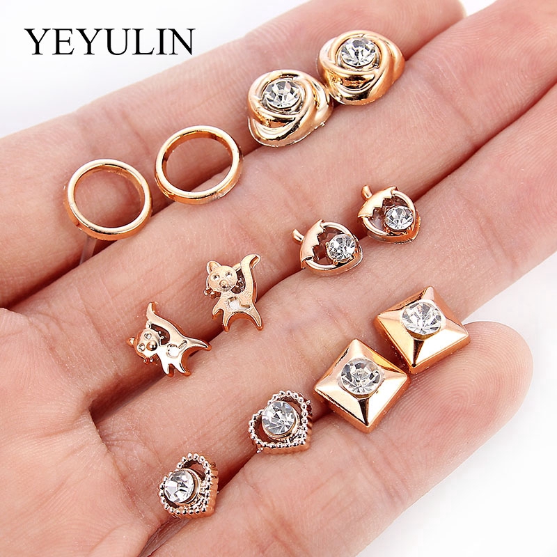 Set 36 / 18 Đôi Bông Tai Nhiều Kiểu Dáng Thời Trang Cho Nữ