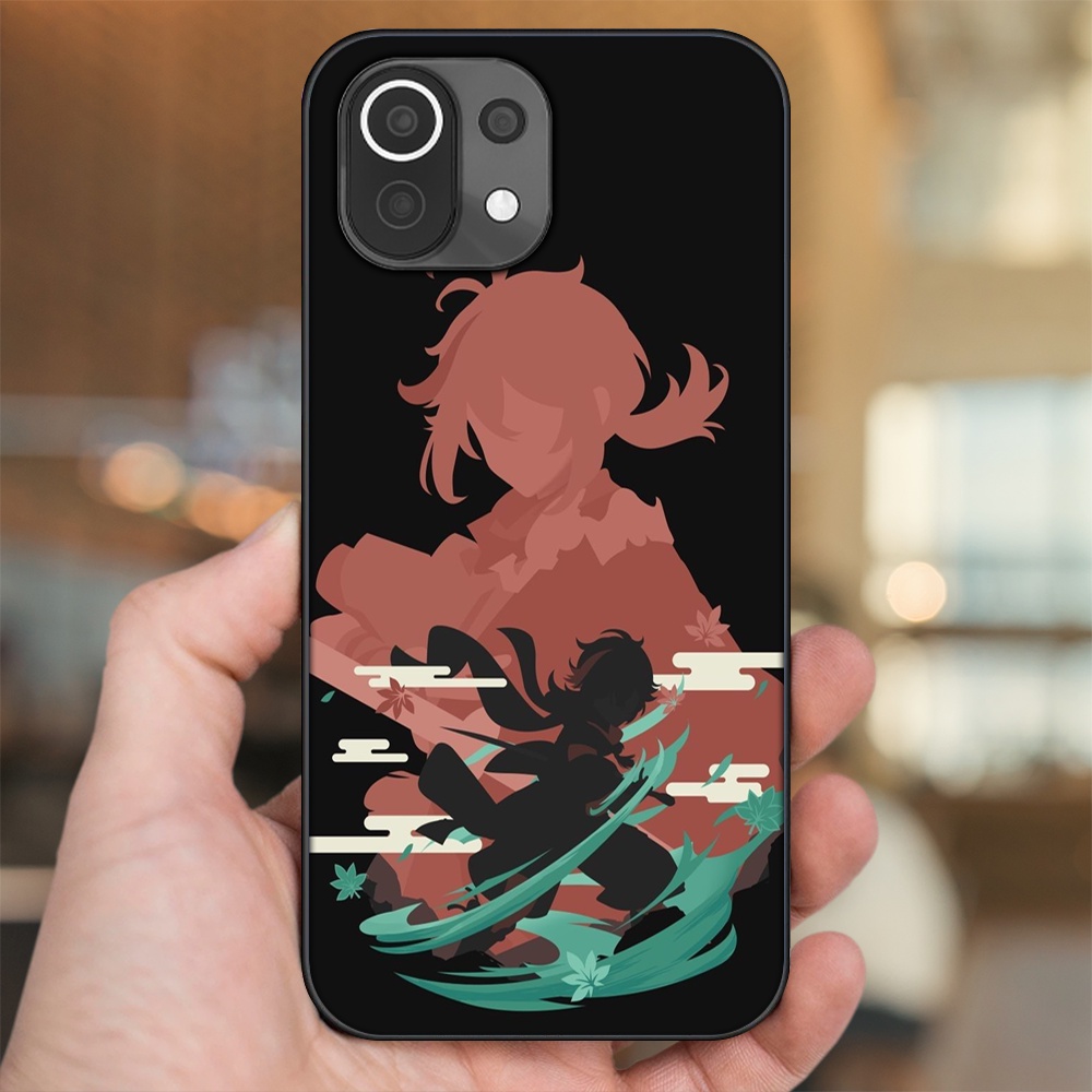 Ốp lưng Xiaomi Mi 11 Lite viền đen in hình Kazuha Genshin Impact