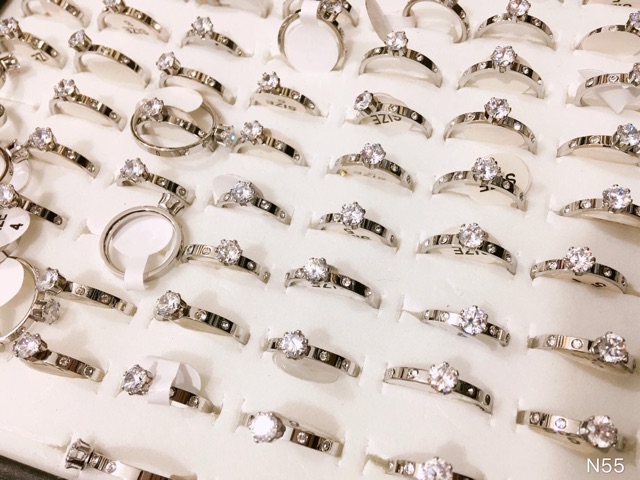 Nhẫn TITAN hột cao đơn giản ko đen - |Nguyễn Trà Dương|