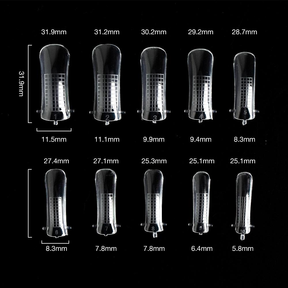 Set 20 Khuôn Acrylic Làm Móng Nghệ Thuật Nhanh Chóng Chuyên Nghiệp