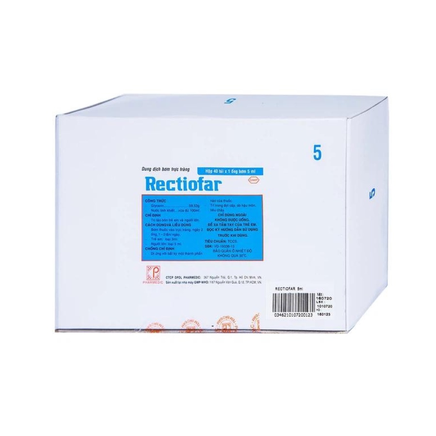 - Rectiofar Ống Bơm Thực Tràng, Táo Bón 3ML - 5ML - BÁN LẺ TỪNG ỐNG