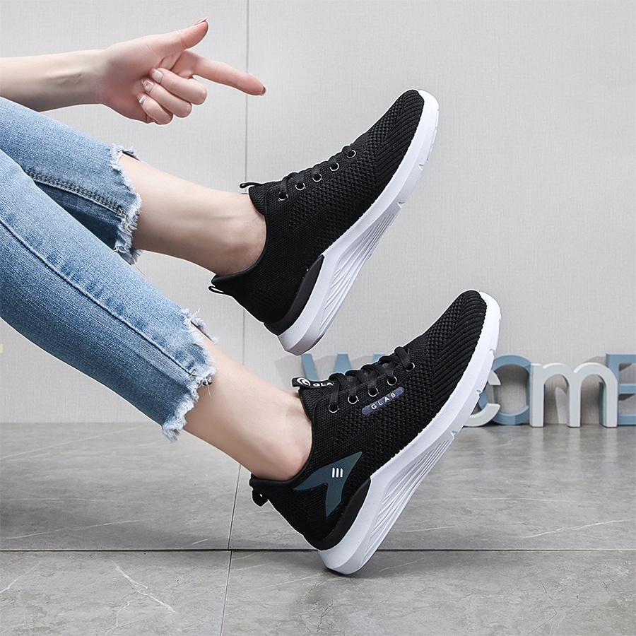 Giày Thể Thao Nữ Vải Lưới Thoáng Khí Đế Mềm Đi Êm - GL020