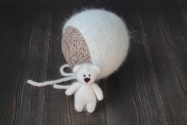 Nón len trơn size newborn yếm và bộ thỏ