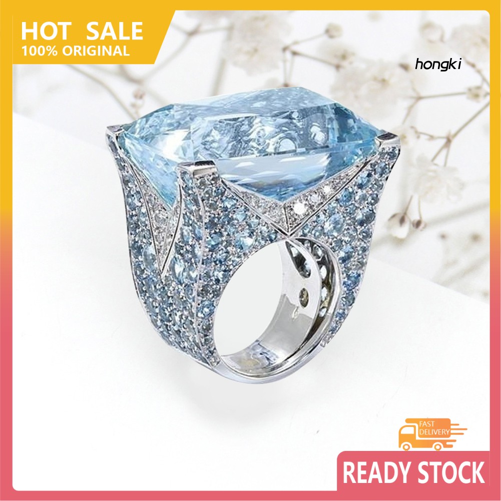 Nhẫn Đính Đá Zircon Lấp Lánh Thời Trang Cho Nữ