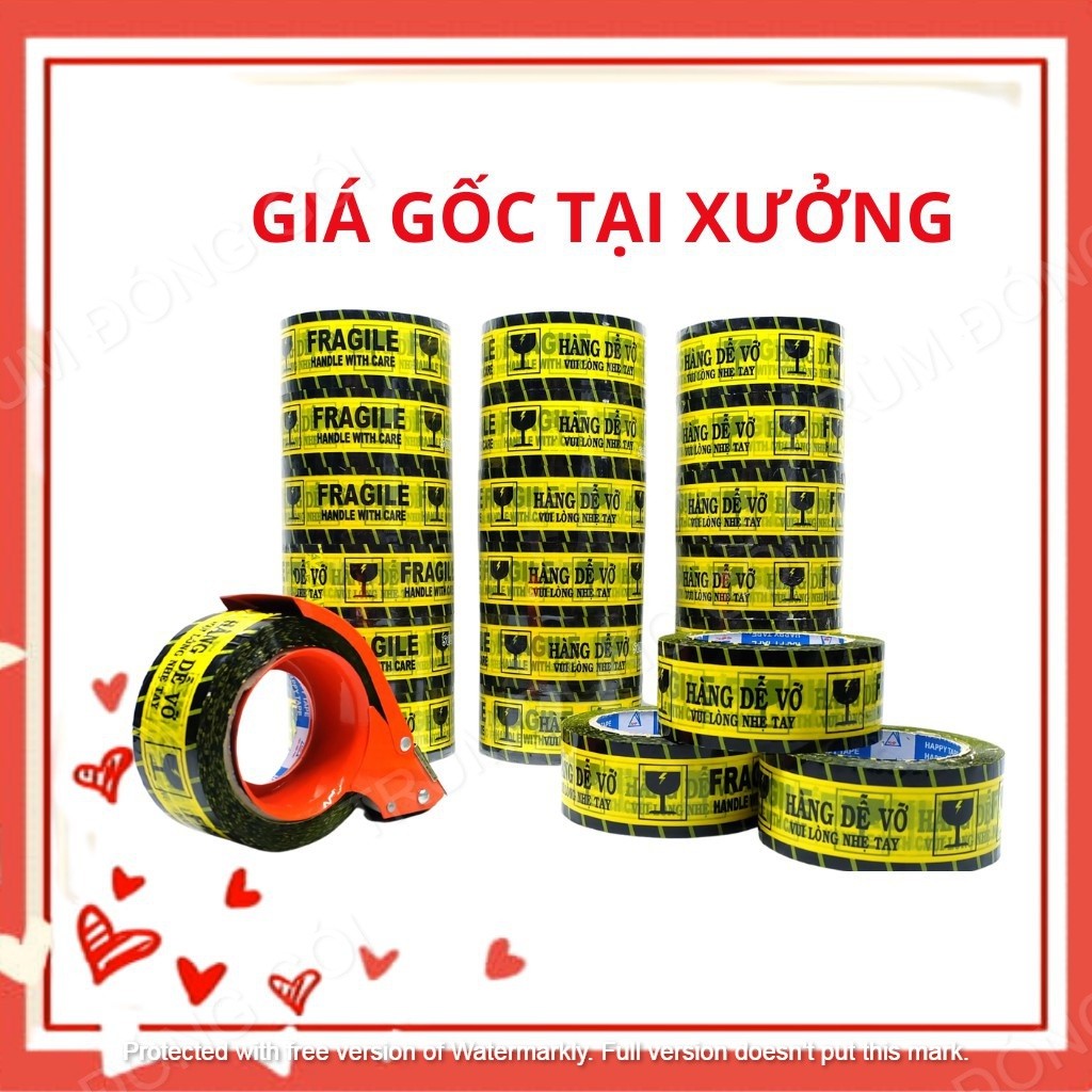 [Trợ giá] Băng dính 200g in chữ hàng dễ vỡ xin nhẹ tay!