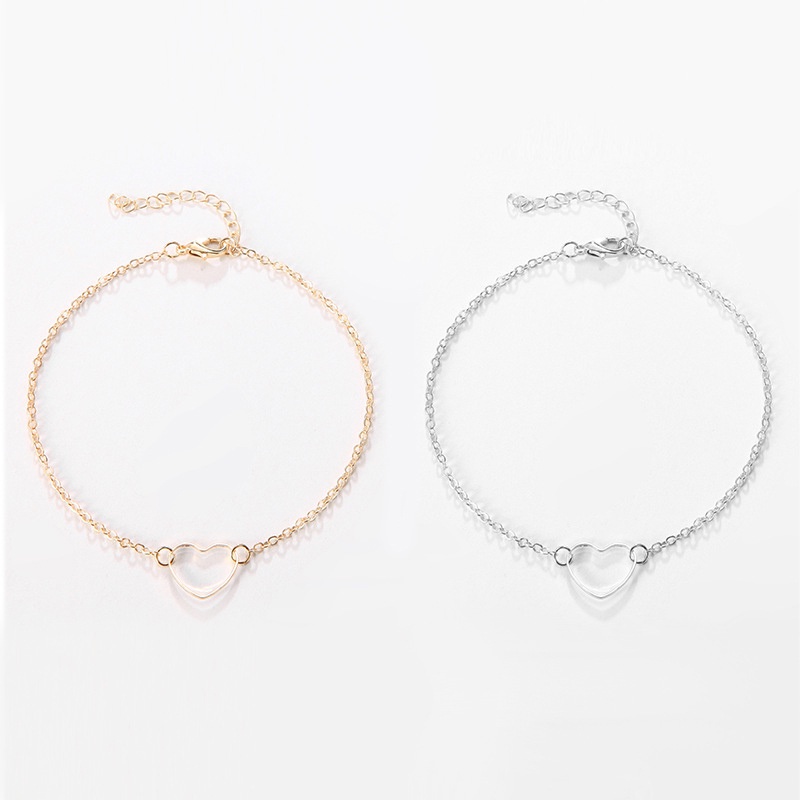 Vòng tay nữ mặt hình trái tim đơn duyên dáng làm quà tặng sinh nhật
