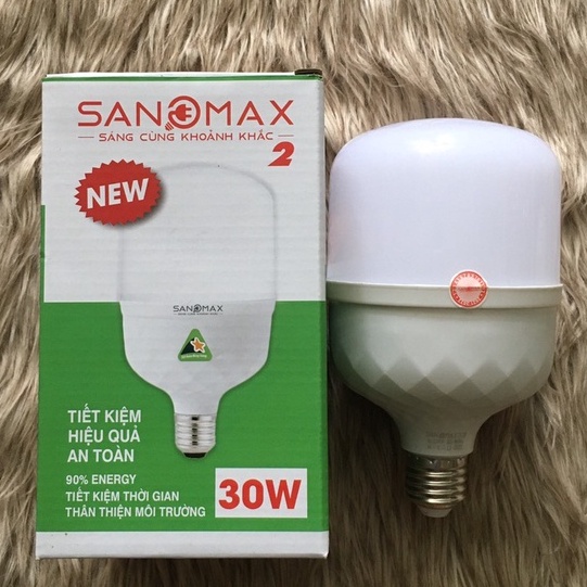 Bóng đèn Led hình trụ hiệu suất sáng tốt, tiết kiệm điện năng và thân thiện với môi trường Sanomax 30W