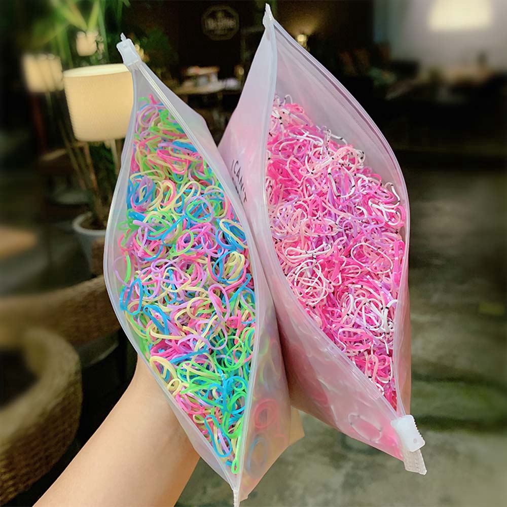 Set 1000 dây buộc tóc co giãn nhiều màu sắc thời trang cho nữ