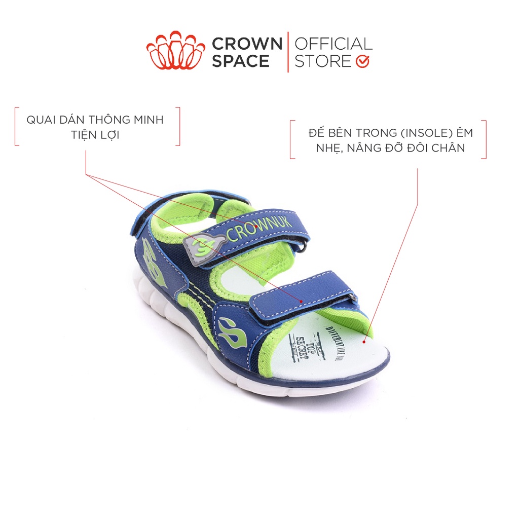 Sandal Bé Trai Chính Hãng Crown Space Cao Cấp CRUK535 Size 26-35 cho bé 5 đến 14 Tuổi - Mã BMLTA50 giảm 10% đơn 99K