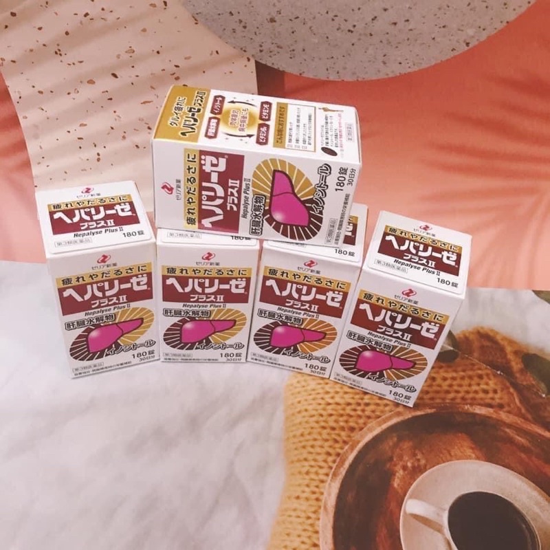 「Mô-Mô-Shop」 Viên uống thải độc gan trắng Hepalyse Plus II và EX Nhật bản 180 viên dạng Hộp  Nhật Bản