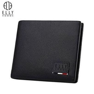 Ví nam cầm tay da thật elly homme đen – evm5