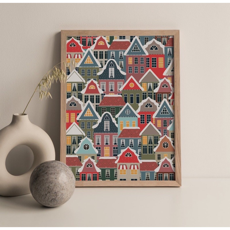 Tranh canvas trang trí giáng sinh - Decor giáng sinh