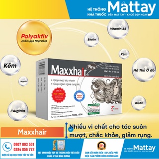 Maxxhair (30 viên) - Giúp tăng cường sức khỏe cho tóc, bảo vệ tóc, giúp tóc mọc nhanh, chắc khỏe.