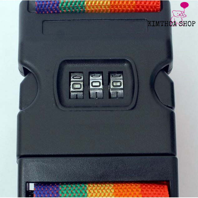 Dây đai bảo vệ vali có khóa số an toàn