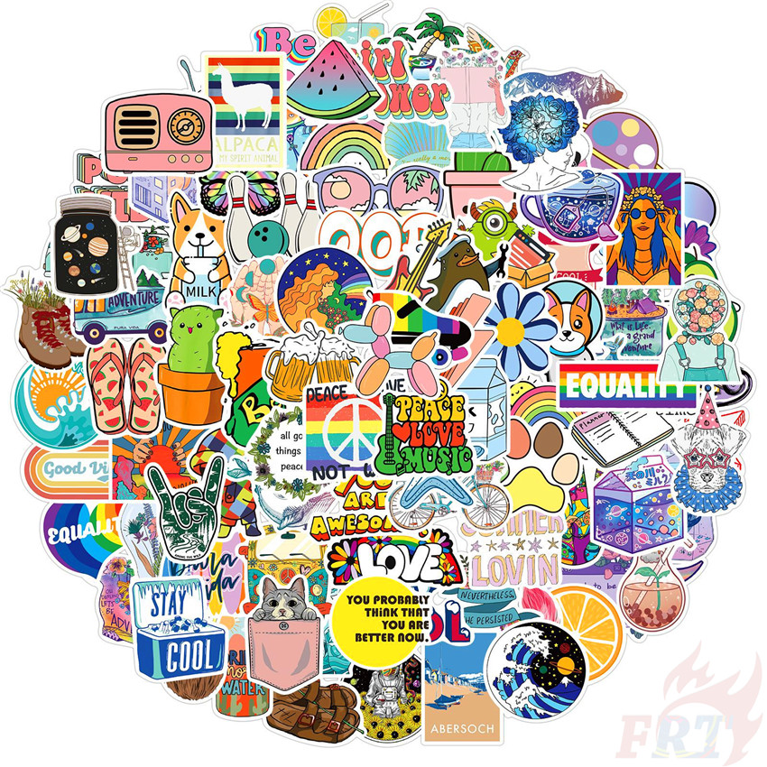 Bộ 100 Miếng Dán Graffiti Không Thấm Nước Thời Trang