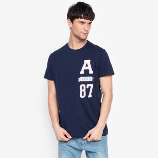 Áo Thun Cổ Tròn Aeropostale Xanh Navy Hoạ Tiết Thêu Nổi