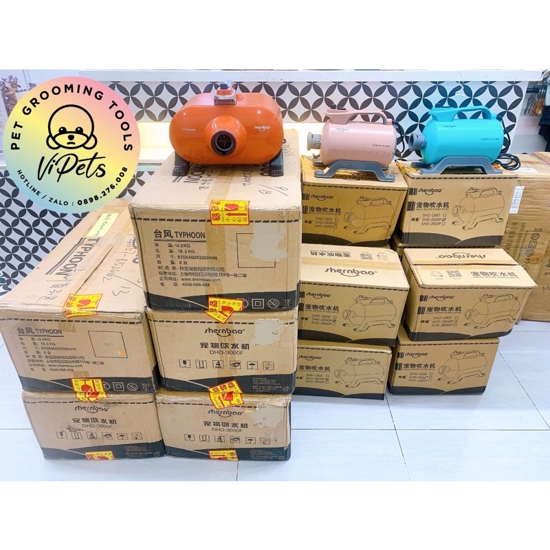 SHERNBAO 2 MOTOR MÁY SẤY CHÓ MÈO THÚ CƯNG RẺ NHẤT THỊ TRƯỜNG PET SHOP - VIPET TỔNG KHO DỤNG CỤ GROOMING