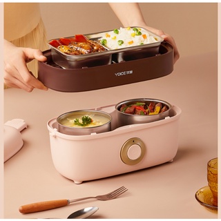Hộp cơm cắm điện YOICE Y-FH13A, 2.0 lít, 2 tầng 4 ngăn, nấu chín, hâm nóng, giữ nhiệt cho thức ăn