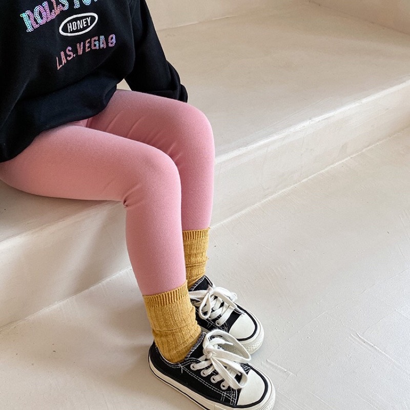 [𝟏-𝟓𝐘] [𝟏𝟎-𝟏𝟖𝐤𝐠] Quần legging Mia Kids màu trơn siêu co giãn cho bé gái