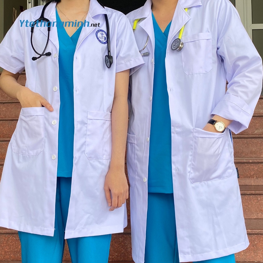 Áo blouse nam nữ theo size in logo/tên theo yêu cầu miễn phí vải kaki co giãn cao cấp