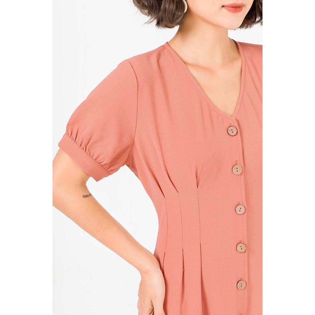 Đầm VIENNE TRAN Dáng A Chiết Ly Eo V63R20H032