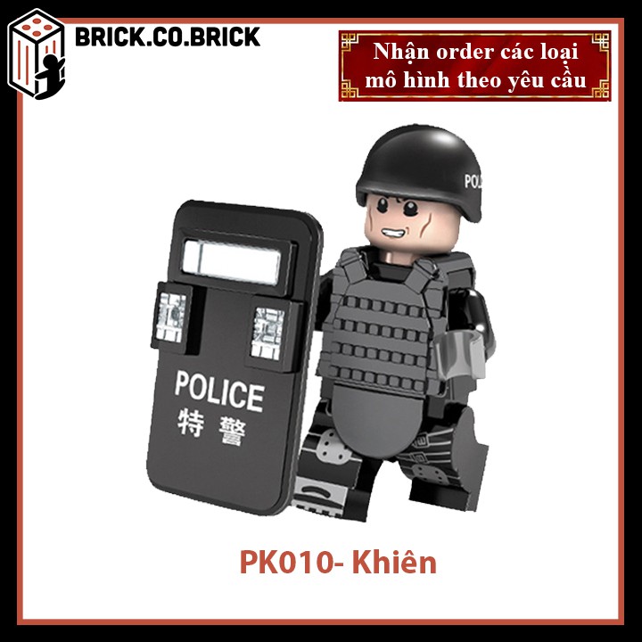 Phụ kiện MOC Army- Tấm khiên chắn dùng trong quân đội - Đồ chơi lắp ráp minifig và non-lego mô hình trang trí- PK010