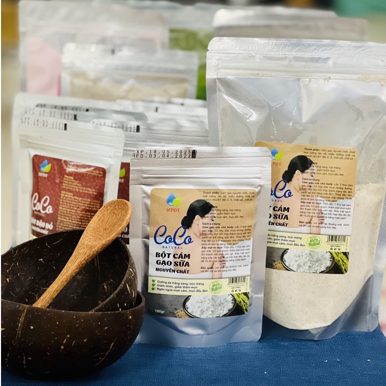 (500gr) Cám Gạo Sữa, Bột Cám Gạo Sữa nguyên chất đắp mặt dưỡng da, se khít lỗ chân lông, làm trắng da, ngăn ngừa lão hóa