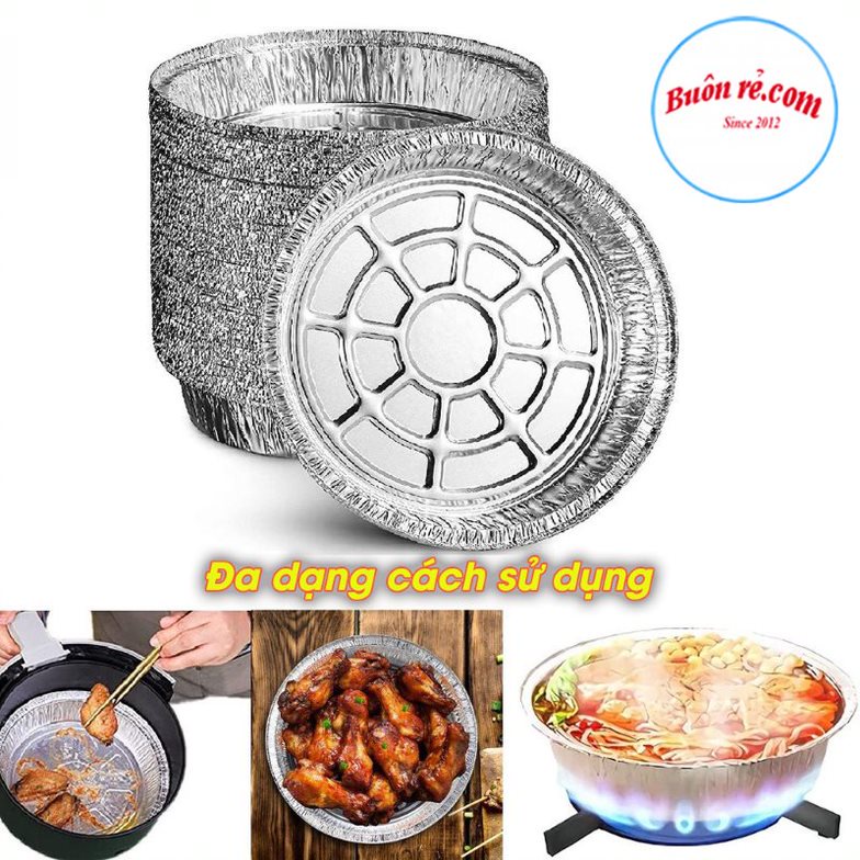 Set 10 đĩa nhôm nồi chiên không dầu bảo vệ nồi - Đĩa nhôm chống dính hấp thụ nhiệt tốt  01536