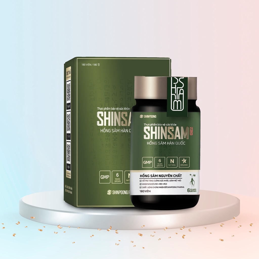 Viên Uống Hồng Sâm SHINPOONG SHINSAM - Hỗ Trợ Bồi Bổ Sức Khoẻ (Hộp 180 Viên)