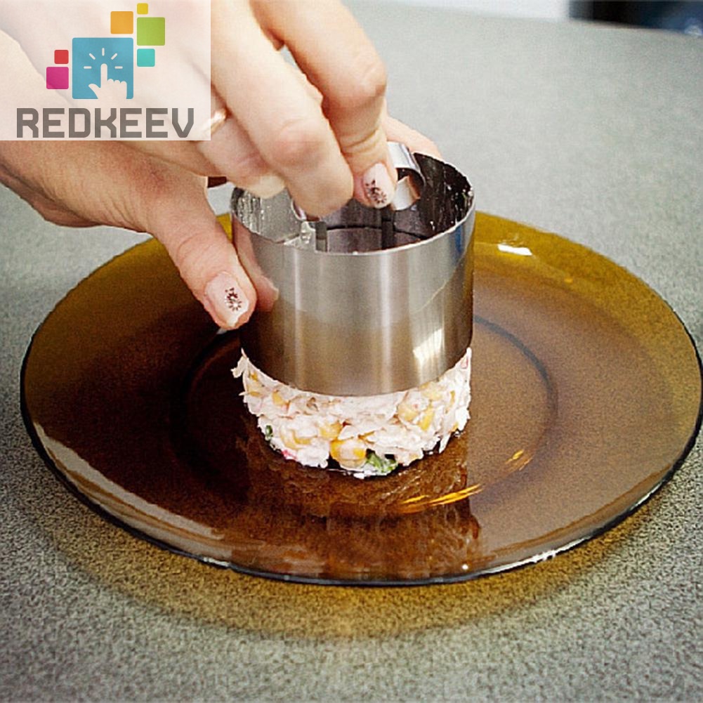 Bộ 14 khuôn làm bánh xếp hình tròn bằng thép không gỉ