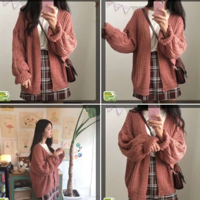 ( ảnh thật ) _ÁO KHOÁC LEN CARDIGAN HÀN QUỐC FROM CỰC XINH | WebRaoVat - webraovat.net.vn