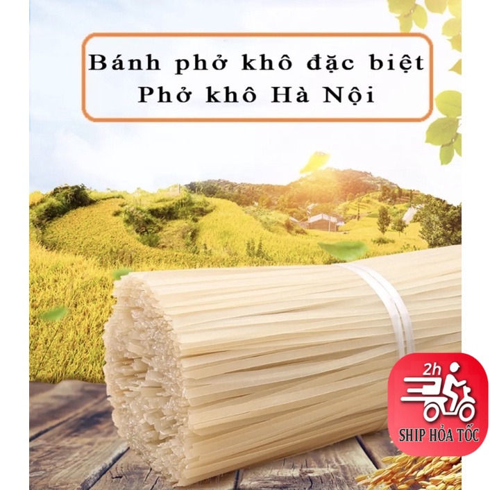 2KG Mì Phở Gạo Sạch Khô Hà Nội Food Đặc Sản Thơm Ngon Hảo Hạng - Bún Phở Khô, Hủ Tiếu Khô - Mỳ Phở Gạo Rice Vermicelli