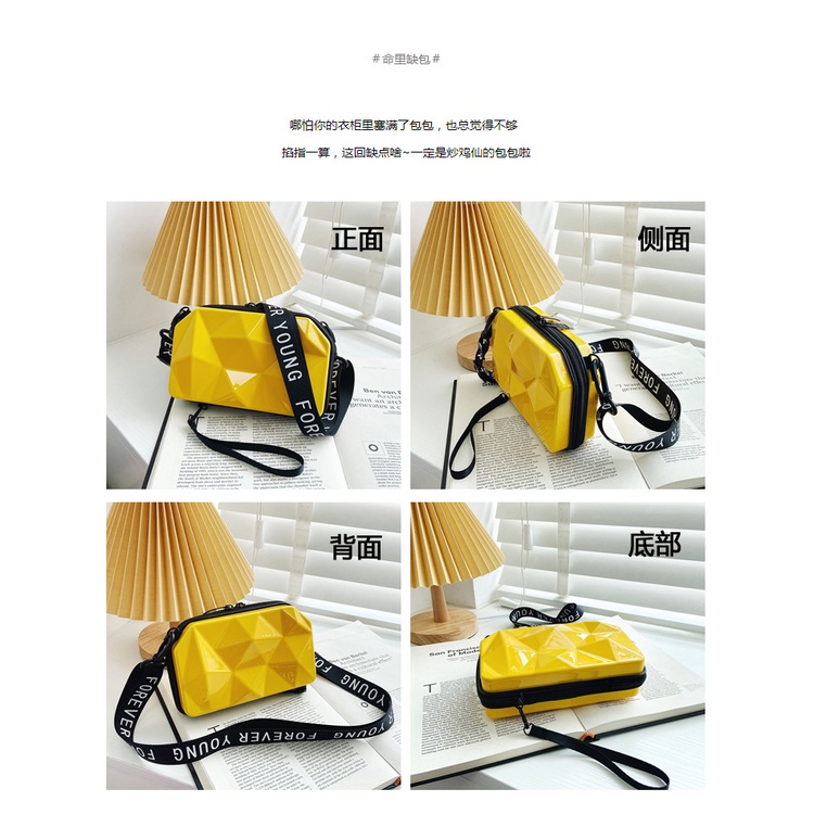 Túi Đeo Chéo Mini Hình Khối Vuông Thời Trang Hàn Quốc Cho Nữ