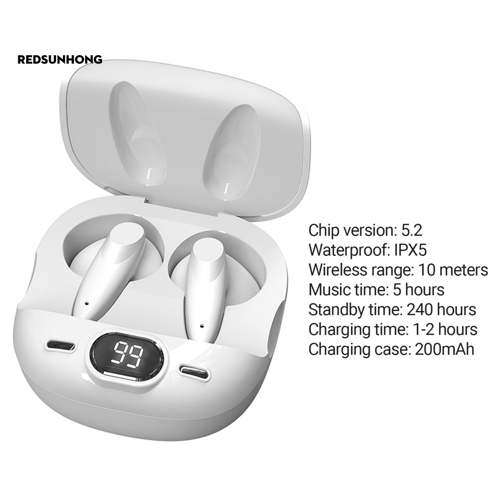 Tai Nghe Nhét Tai Bluetooth 5.2 Trọng Lượng Nhẹ Có Thể Thay Đổi Thời Gian Chờ Lâu