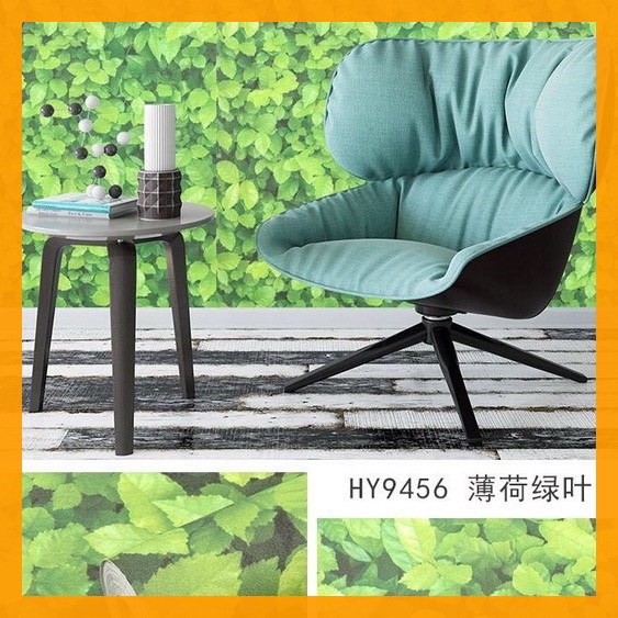 10m giấy dán tường sẵn keo thảm lá cho phòng khách