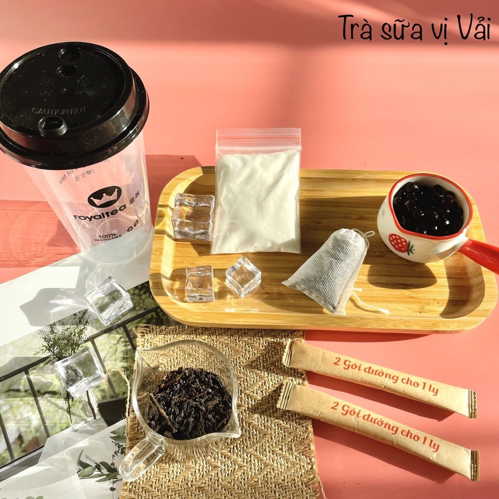 Trà sữa ❤️FREESHIP❤️ Royaltea Vị Vải. Trà sữa tự pha [CHÍNH HÃNG] Royaltea chuẩn vị.