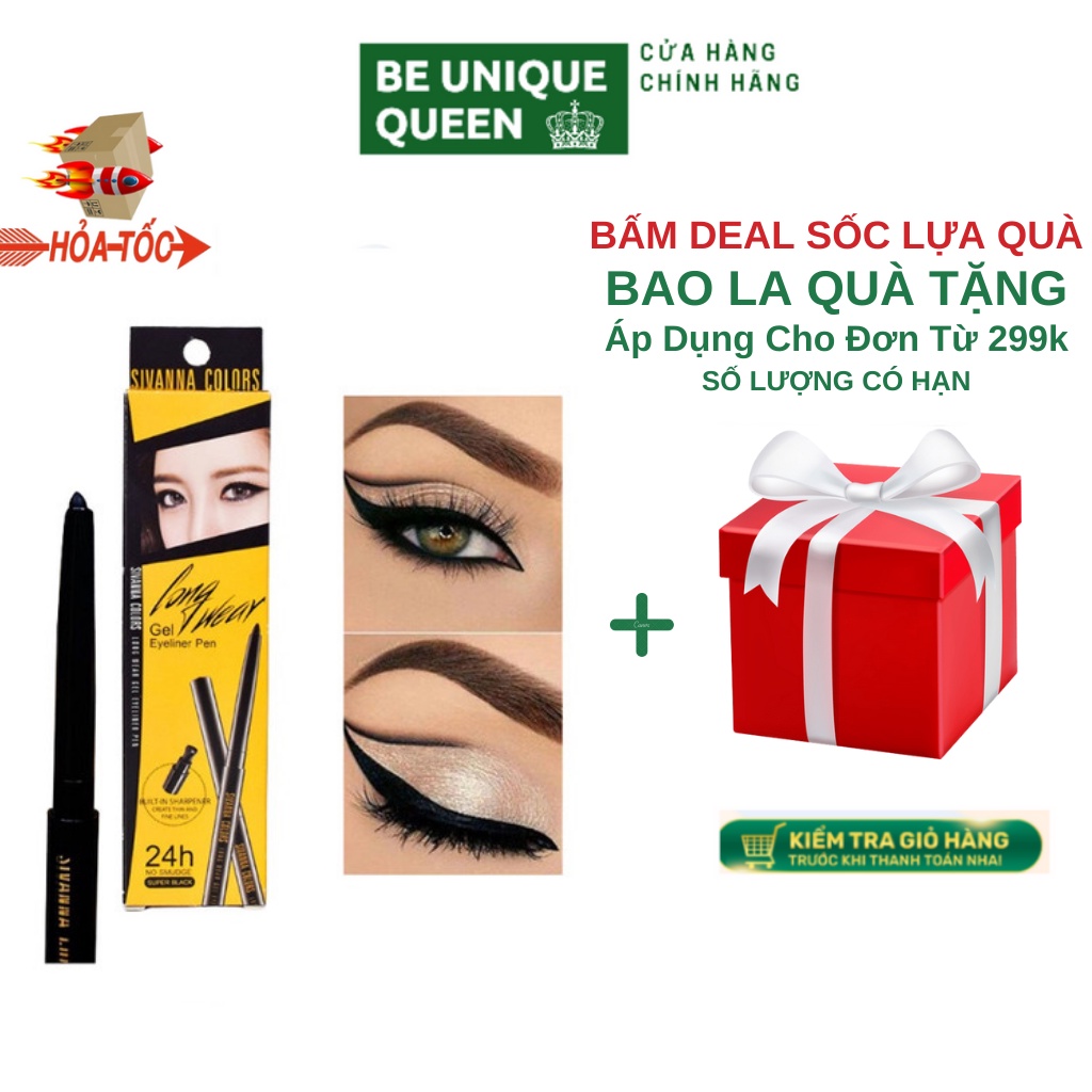 Bút Chì Kẻ Mắt Không Lem, Không Trôi Sivanna Colors Long Wear Gel Eyeliner Pen HF777 Thái Lan