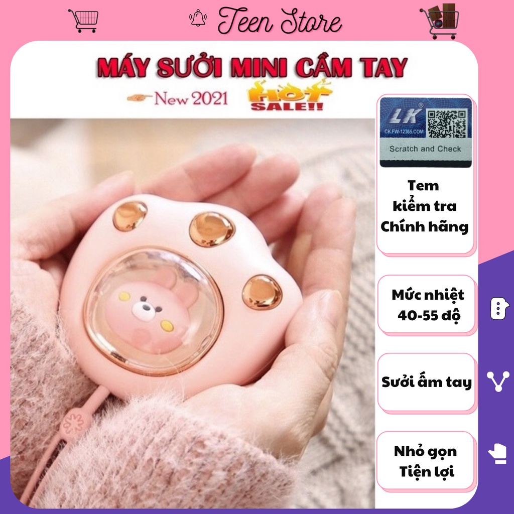 [New 2021] Máy sưởi mini cầm tay đa chức năng, quạt sưởi ấm mini thông minh nhỏ gọn Teen store TS1147