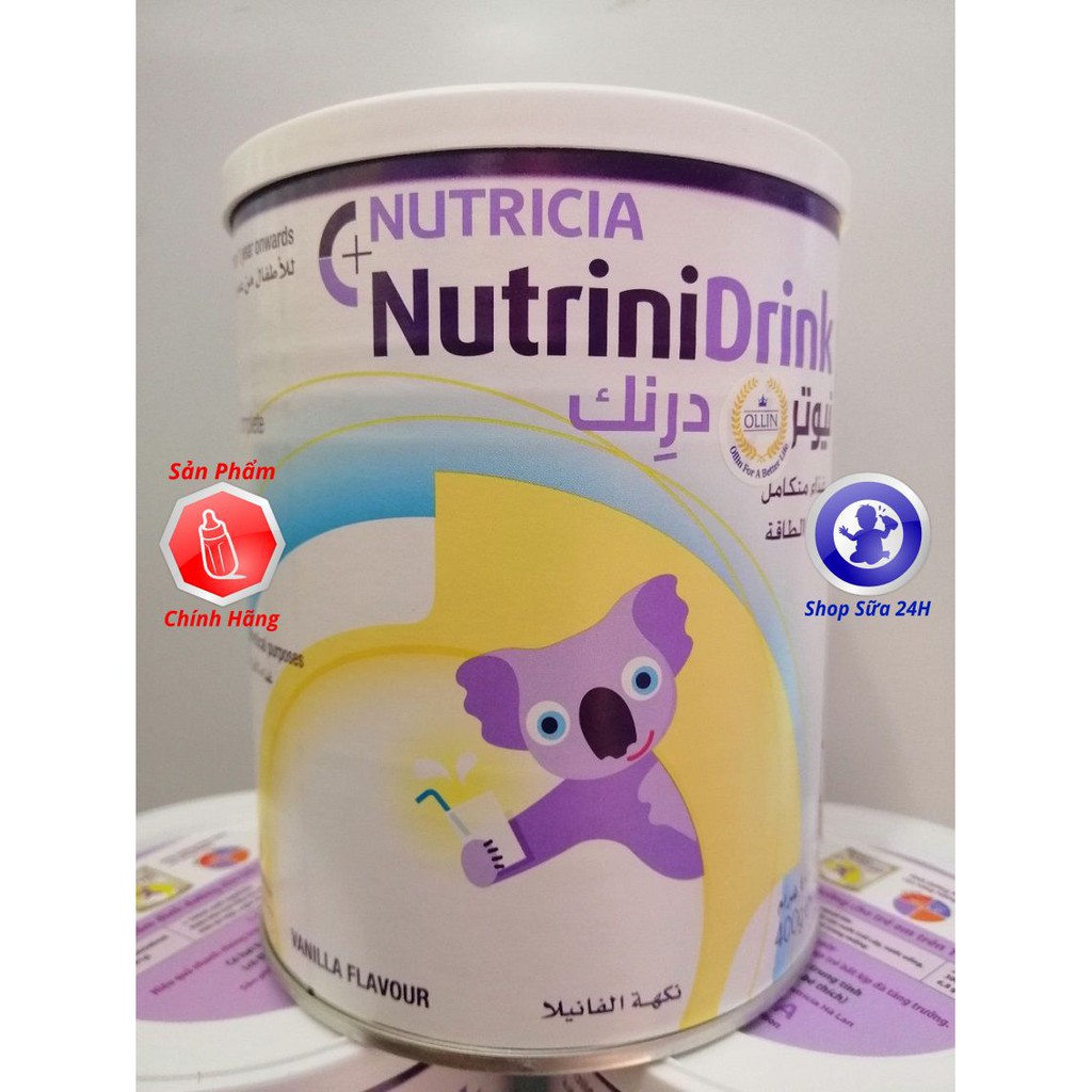 [Date 5/2022] Sữa NUTRINIDRINK 400g vị vani và trung tính