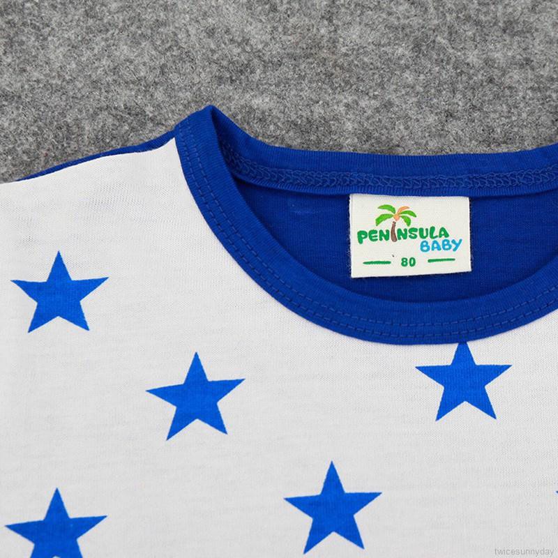 Bộ áo liền quần ngắn tay in hoạt hình cho bé