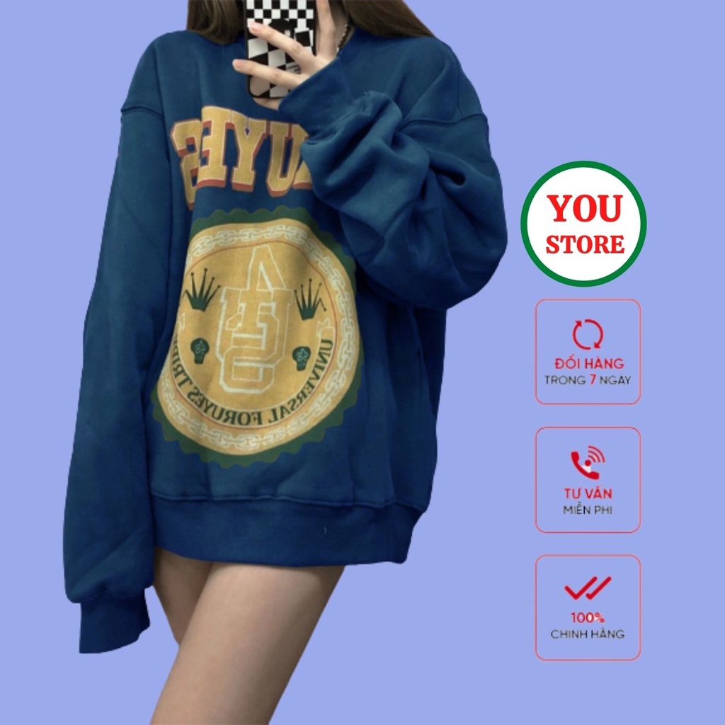 Áo Sweater Nữ In Chữ Foruy Chất Nỉ Ngoại Siêu Mềm Mịn Mã 808 You Store